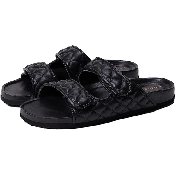 Madden Girl Shoes Madden Girl Brenna Black Slide Chunky Quilted Dad Sandals Size 75 Poshmark